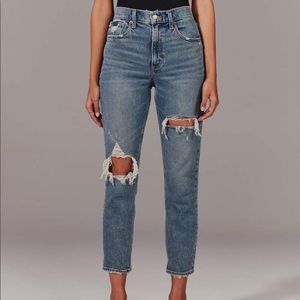 Abercrombie high rise mom jean